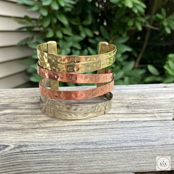 Wide Mixed Metal Cuff Bracelet - Picture 1 of 6